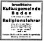 Jüdische Presse 13.07.1923 // digitalisiert von compactmemory.de